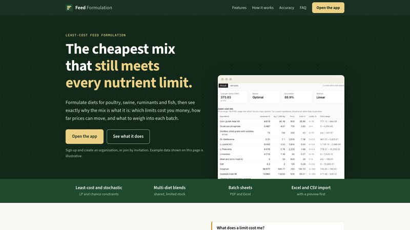 Feed Formulation by Brilliance logo